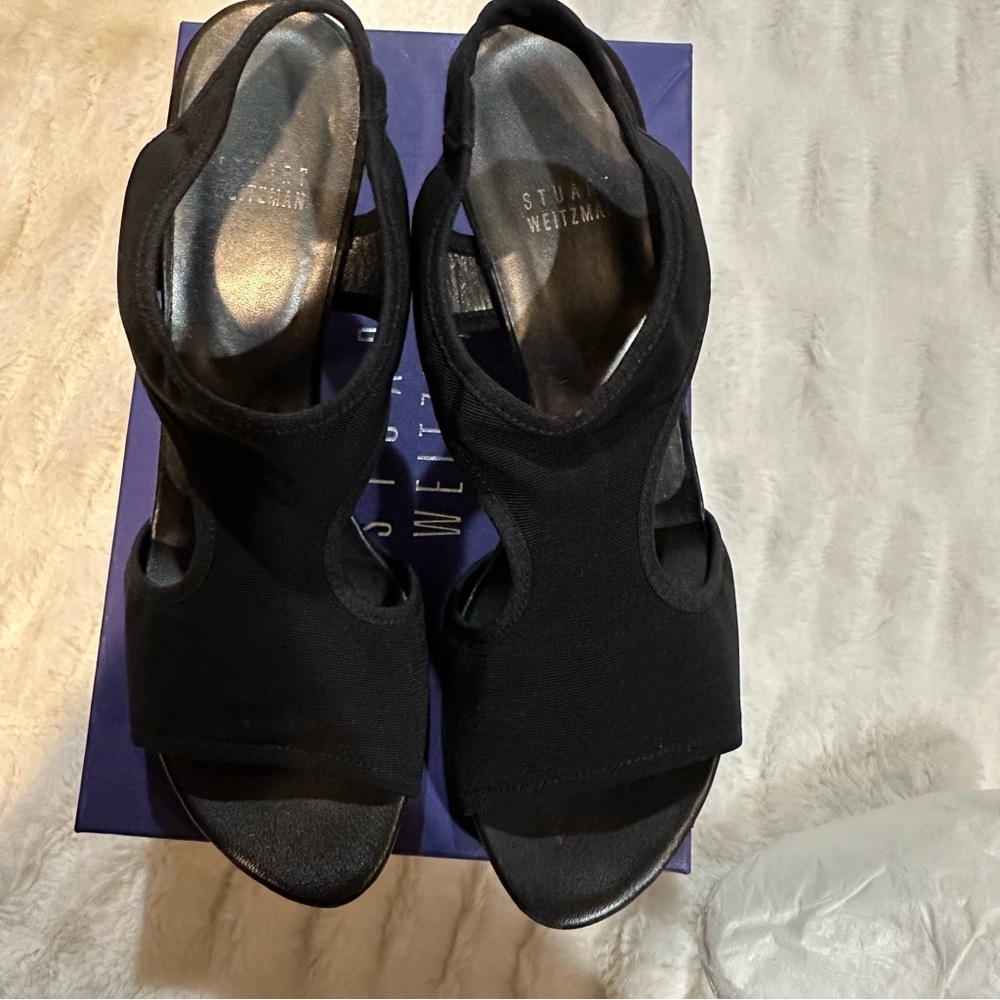 Stuart Weitzman Begauze Midheel Sandal Size 9.5M
